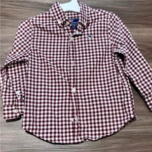 Vineyard Vines Kid’s Burgundy Checkered Button Down Shirt